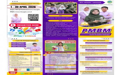 PMBM MTsN 1 Bangka Tahun Pelajaran 2026/2027 Resmi Dibuka